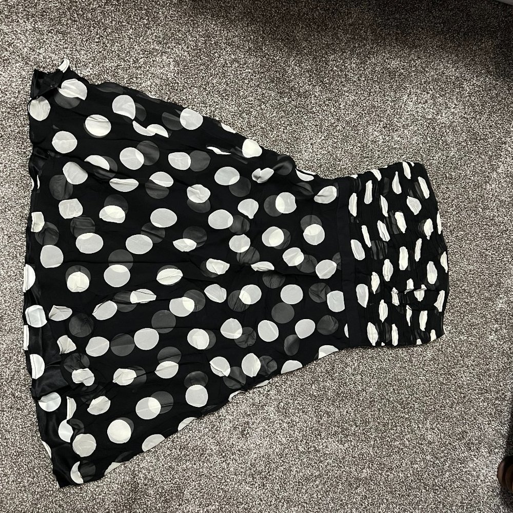 Ann Taylor Strapless Polka Dot Dress